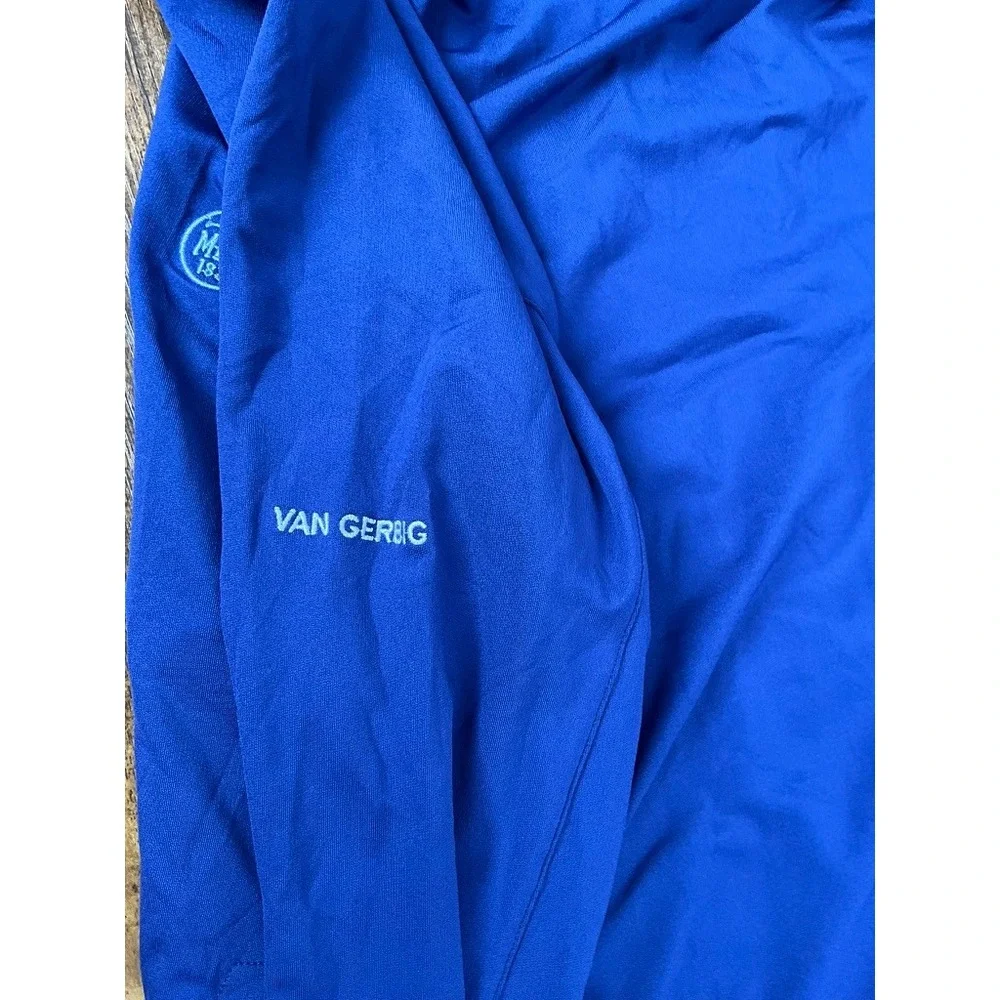 B Draddy 1/4 Quarter Zip Performance Pullover Medium MBH 1881 Blue‎